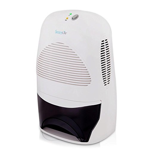 SereneLife Upgraded Electronic Dehumidifier Air Filter - Breathe Easier Odor Eliminator Moisture Control Built-in Ventilation Fan Reusable Removable Water Tank Rooms up to 2200 Cu Ft  68 Oz PDUMID55 - B016RZFBFK